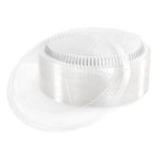 IDL Packaging 9" Round Dome Lid - Clear Plastic Lid for 9" Aluminum Container - Disposable Pans Cover (Pack of 100) for Takeout, Serving, Freezing