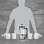 ESPRO P5 French Press Coffee Maker – Patented Double Micro-Filter for Grit Free Brew, Heat-Resistant Thicker Borosilicate Glass Coffee Press – 32 oz