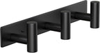 Wall Mounted Coat Rack-3 Hooks, Heavy Duty Stainless Steel Hook Rail for Towel Coat Hat Purse Bag Jacket, Towel Hooks for Entryway Bathroom Kitchen (Black 3 Hooks - 1 Pack)