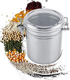 Glass Kitchen Storage Canister Mason Jars with Lids, 5inch Airtight Glass Canister with Hinged Lid， for Kitchen Canning Cereal,Pasta,Sugar,Beans