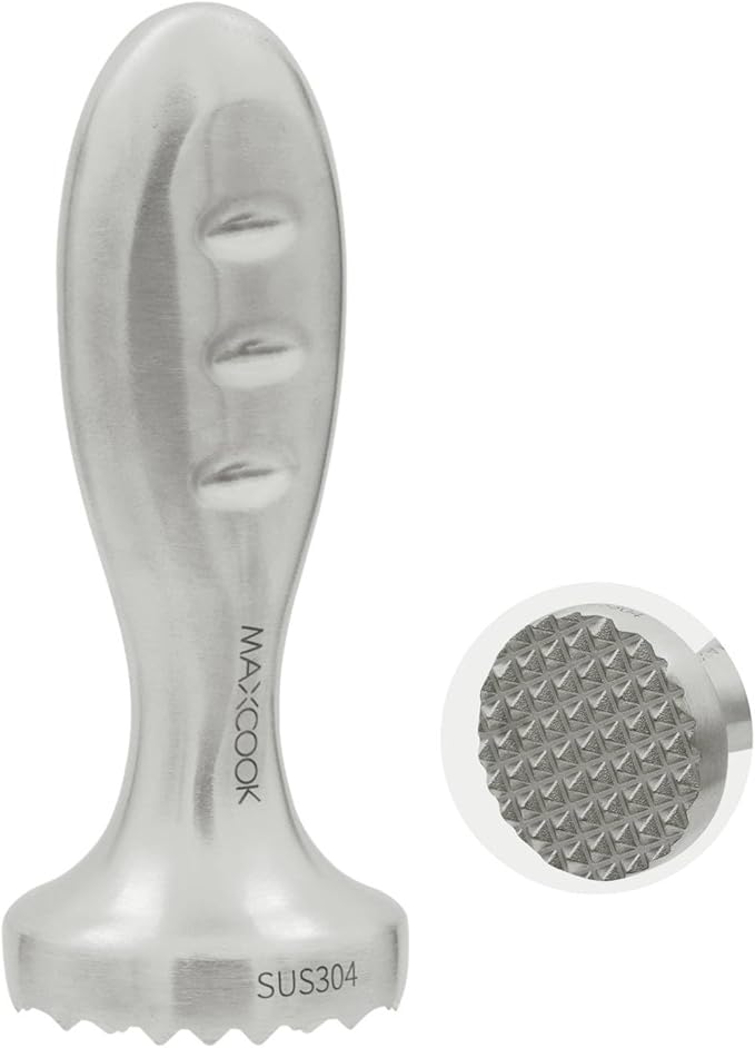 Meat Tenderizer, 304 Stainless Steel Meat Pounder, Meat Mallet for Cooking, Kitchen Tenderizer Tool for Chicken Steck Beef Pork (Dishwasher Safe)
