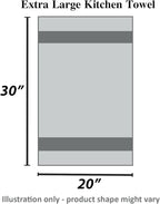 Urban Villa Kitchen Towels 100% Cotton Pack of 6, Highly Absorbent Quick Drying Super Soft Premium Dish Towel for kitchen with Hanging Loop Hand & Tea Towels - 20x30 Inch, (Dove Grey & White, Striped)