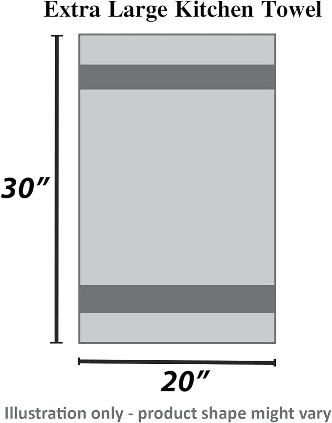 Urban Villa Kitchen Towels 100% Cotton Pack of 6, Highly Absorbent Quick Drying Super Soft Premium Dish Towel for kitchen with Hanging Loop Hand & Tea Towels - 20x30 Inch, (Dove Grey & White, Striped)