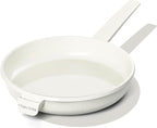 COOKLOVER Nonstick Ceramic Fry Pan, Non-Toxic, PTFE&PFOA Free, Induction Compatible Egg Skillet Frying Pan with Heat Resistant Handle, 9.5 Inch – Cream White