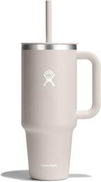 Hydro Flask 40 Oz Travel Tumbler with Handle, Lid and Straw - Insulated Stainless Steel in Oat