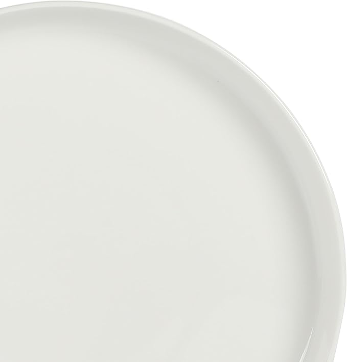 Gibson Home Rothernberg 18-Piece Stackable Porcelain Dinnerware Set, Service for 6 – White Plates and Bowls, Microwave & Dishwasher Safe