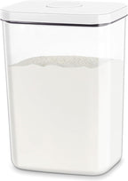 Airtight Flour Rice Storage Container with Pop-up Lid - 6 Qt | 11 Lbs Crystal-Clear Plastic Bread Container, Tall and Slim Storage Bin Fit for Kitchen Pantry Organization