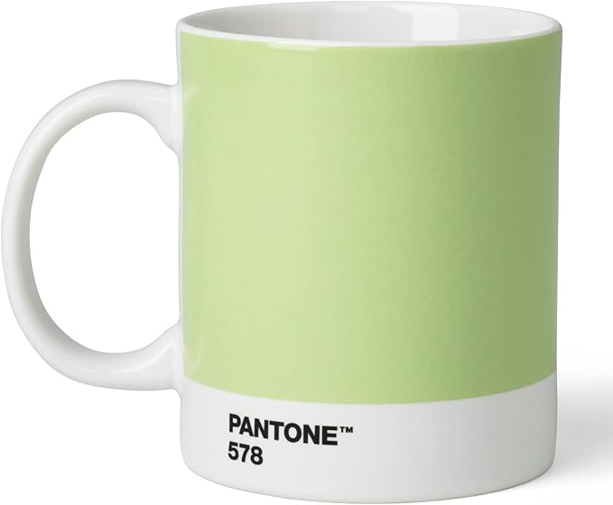 Pantone Porcelain Mugs 375 ml, Porcelain, Light Green 578, 8.4 x 8.4 x 12.1 cm, 101030578