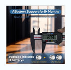 Electronic Digital Caliper and Measuring Tape,6 Inch/150mm Digital Micrometer with Large LCD Screen, Easy Switch from Inch/mm，60 Inch/150cm Measuring Tape for All-Purpose Household