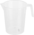 Restaurantware Measuring Cups, 2 Quarts Pack of 10 Conical Spout Liquid Measuring Cups Embossed Ml and Oz Graduations, Clear Plastic Scaling Vessel with Handle, For Cooking, Baking, For Oil, Flour