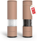 LARS NYSØM Salt and Pepper Grinder Set 2 pieces I Salt Pepper Mill with Adjustable Ceramic Grinder I Design Spice Grinder Set Manual (Blush Rose)