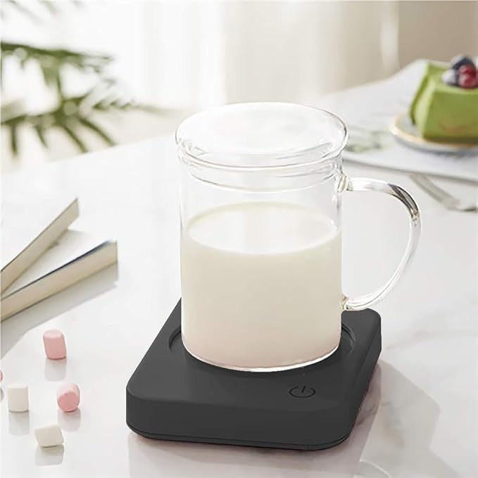 VOBAGA Coffee Mug Warmer, 4 Hours Auto Shut Off Cup Warmer for Office Home Desk Use with 3 Temperature Settings, Electric Beverage Warmer for Cocoa,Tea, Milk, Soup, Gift (No Cup)