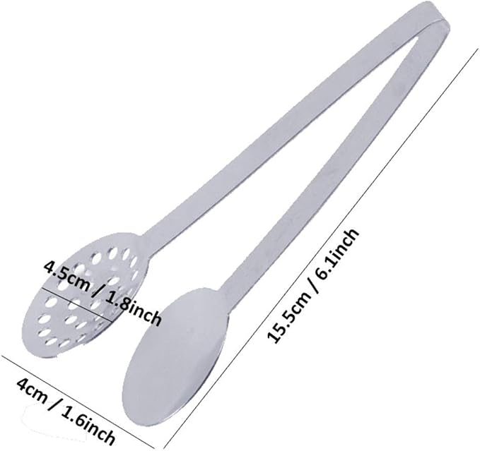 TraderPlus 2 Pack Stainless Steel Tea Bag Squeezer Tongs Strainer Grip