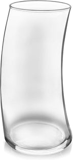 Libbey Swerve Drinking Glasses Set of 16, Dishwasher Safe, Chip Resistant Everyday Drinking Glasses, Fun and Edgy Set of Glasses for Special Events