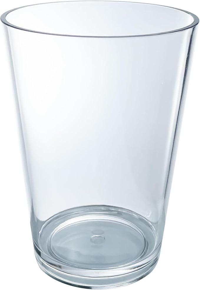 AOYITE Classic Clear Plastic Drinking Glasses 12 oz, Unbreakable Drinking Cups set of 6, Reusable Stackable Water Tumblers, BPA Free Dishwasher Safe