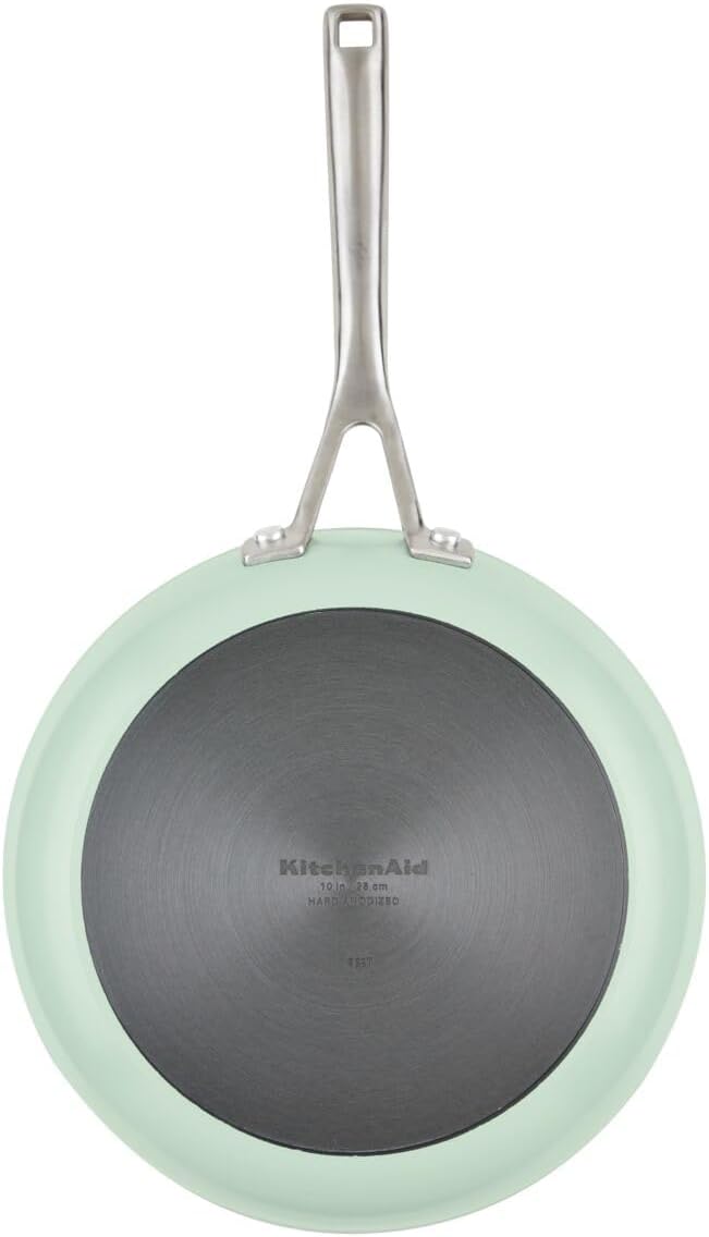 KitchenAid Hard Anodized Ceramic 9-Piece Nonstick Cookware Set – Includes Fry Pans, Saucepan, Stockpot, Durable, Even Heating, Oven Safe to 500°F, Pistachio