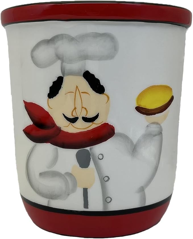 ACK Utensil Holder, Utensil Crock, Modern Kitchen Decor, Kitchen Storage (Bistro Chef)