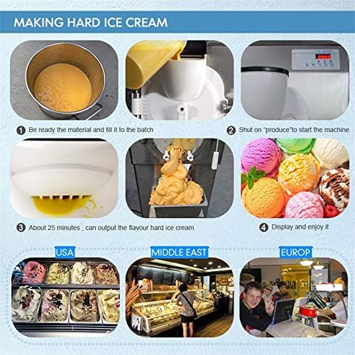 Kolice Commercial HEAVY DUTY Gelato hard ice cream machine,Hard ice cream machine, Italian ice machine, ice cream maker,snack food machine-high production capacity 23-27 gallon/hour,ETL Certificate