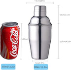 12oz Cocktail Shaker Small Single Bar Shakers Bartending Stainless Steel Espresso Shaker for Martini Margarita Alcohol Liquor Drink Mixer