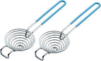 CAMKYDE Egg Separator Food Grade Stainless Steel Egg Yolk White Separation Tool, Set of 2 (Blue)