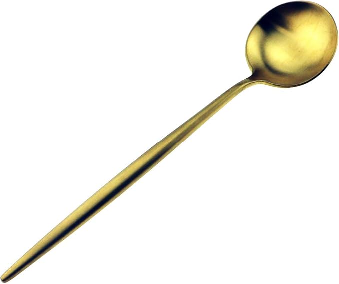 Gugrida 20-Piece 18/10 Stainless Steel Flatware Silverware, Luxury Dinnerware Set Travel Cutlery Tableware Include Knife Fork Spoon Service for 4,Healthy & Eco-Friendly Dishwasher Safe (Gold Matte)