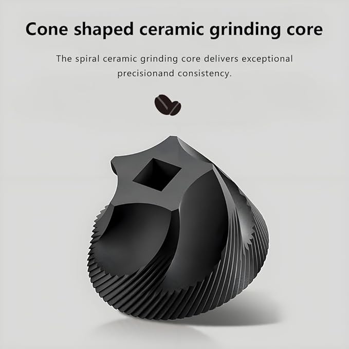 Handheld Electric Coffee Grinder Portable USB-C Rechargeable - Compact & Lightweight for Travel, Camping, Home Use, Black/White Design (60, White, one size fits all)