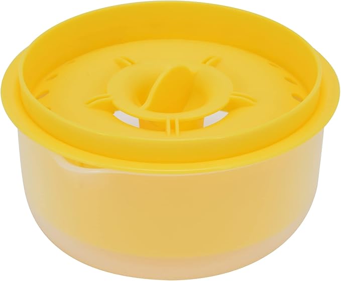 Egg Separator, Easy to, Separates up to 6 Yolks, Non, Reusable for Home Bakery (Yellow)