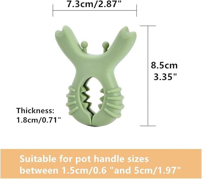 4Pcs Pot Spoon Rest Holder,Spatula Rack,Silicone Crab Pot Lid Support,Multipurpose Fixed Clamp Anti Scalding Universal Essential Accessories for Kitchen Cookware