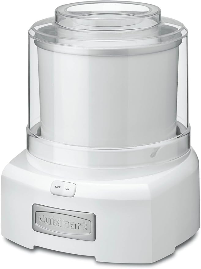 Cuisinart Ice Cream Maker Machine, 1.5 Quart Double Insulated Machine, Sorbet and Frozen Yogurt Maker, Ready in 20 Minutes, ICE-21P1, White