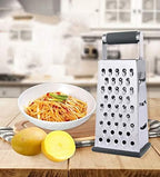 Vertical Stainless Steel Grating Four-sided Boxed Grater For Cucumbers, Carrots And Cheese, Grater, Melon, Planing, Potato, Planer, Non-slip Handle，Peeler