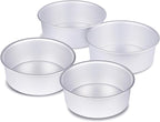 HomeMall 4 x 2 inch Round Cake Pan Set of 4, Aluminum Baking Pans for Mini Cakes, Heavy Duty Non-Stick, Evenly Baking Tools for Home Kitchen, Birthday Wedding Anniversary