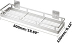 2PCS Kitchen Spice Rack, SUS304 Stainless steel Wall Mount Storage Rack, Seasoning Container, 19.7Inch Spice Organizer, Kitchen Seasoning Hanging Rack, Bathroom Shelf for Storing Toiletries