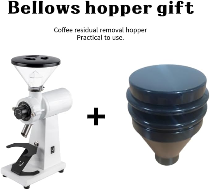 Urbanic 080 Electric Coffee Grinder (110~220v) / flat Titanium burr 60mm / Fine-setable in 100 steps (White) / (Made in Korea)