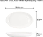 11 x 7 Inch Oval Au Gratin Baking Dishes, Set of 2, Porcelain Baking pan Oven Safe, Roasting Lasagna Pans, for Casserole Dish, Pie Plate, Baking, scalloped, potatoes, shepherds pie