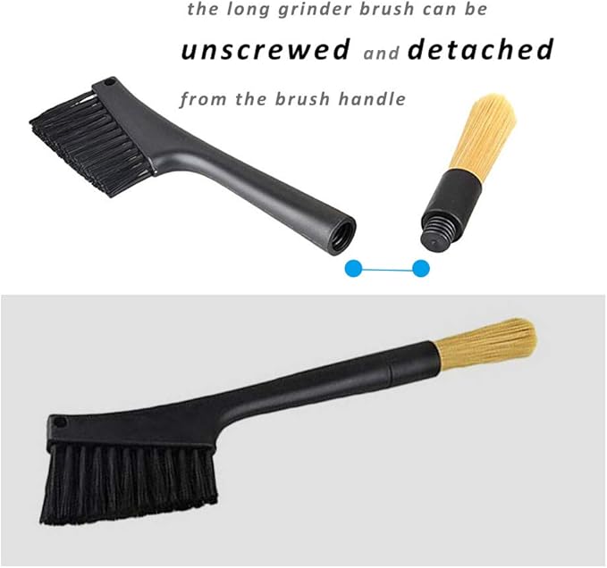 Powder Cleaning Brush Tools,Coffee Bean Grinder Brush and Counter Sweep Brush