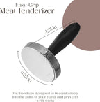 Bellemain Meat Pounder Flattener, Easy-Grip Meat Tenderizer, Stainless Steel Meat Mallet for Cooking, Meat Hammer, Chicken Tenderizer, Meat Smasher Utensil, Kitchen Mallet, Meat Masher Tool