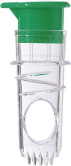 Green Manual Citrus Juicer with Filter and Spout, Screw-Top Hand Press for Lemon Orange Drinks