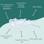 2 Tablespoon (1/8 Cup | 1 Oz. | 6 Teaspoon | 29.6 mL) Long Handle Scoop for Measuring Coffee, Pet Food, Grains, Protein, Spices and Other Dry Goods (Pack of 10)