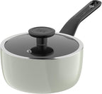 BergHOFF Leo Glints 7Pc Non-stick Ceramic Cookware Set With Glass Lid, Recycled Aluminum, CeraGreen Non-toxic Coating, Stay-cool Handle, Sage