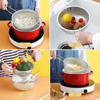 GREATLINK Fine Mesh Strainer and Colander for Kitchen with Handle, Stainless Steel Pasta Strainer/Kitchen Funnel/Collander/Sifter for Strain/Wash Vegetables, Fruits, Spaghetti, Rice (10＂)