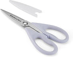 KitchenAid All Purpose Kitchen Shears with Protective Sheath Durable Stainless Steel Scissors, Dishwasher Safe, Soft Grip Comfort Handle, 8.72 Inch, Lavendar Cream
