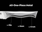 BRODARK Bread Knife - 10" Serrated Knife for Homemade Bread Sourdough - High Carbon Stainless Steel, One Piece Design, Sharp Serrated Edge for Even & Straight Slicing - NSF Certified, Shark Series