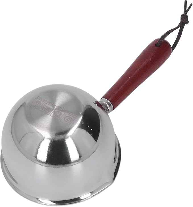 Melting Pot,Nonstick Stainless,Butter Milk Pot, Stainless Steel Butter Warmer Coffee Warmer Milk Pot Steel Milk Coffee Warmer with Dual Pour Spouts Small Saucepan for Syrup