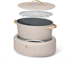 Beautiful 10-in-1 6-Quart Electric Multi-Cooker with Ceramic Coated Pot, Oven Safe to 400°F, Easy Cleanup & Multi-Function Cooking, by Drew Barrymore (Porcini Taupe)