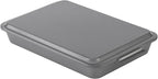 GoodCook Everyday Baking Pan with Metal Lid Nonstick Warp-Resistant Heavy-Gauge Steel Construction Even-Heating Oblong Cake Pan with Solid Oven-Safe Cover, 9x13-Inch, Gray