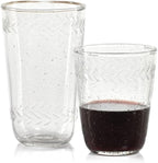 Zodax Tuscan Handmade Etched Glass - Sets of 4 (DOF)