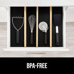 GORILLA GRIP Slip Resistant Drawer and Shelf Liner 2 Pack, Non Adhesive Water Resistant, Easy Clean and Trim, Smooth Surface Liners for Kitchen Cabinet, Shelves, Drawers Pantry, 17.5 IN x 20 FT, Black