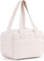 Lunch Bag Women，Freezable Lunch bag，Built-in Ice Pack Small Cooler，Womens Lunch Bags for Work ，Waterproof and Durable，Suitable for Work, Picnics, Travel, and Meal Preparation（Beige）