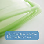 Stasher Premium Silicone Reusable Food Storage Bags and Stretch Lids 10-Pack, Clear, Airtight Seal, Food Containers & Covers, Boxed Starter Kit, BPA Free, Leak-free, Dishwasher Safe, Eco-Friendly