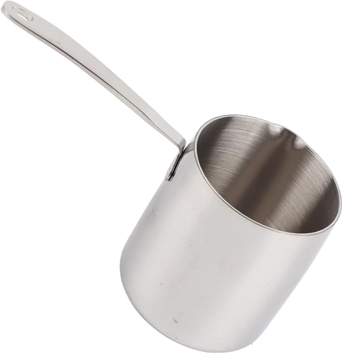 Butter Warmer Pot Quick Heat Conduction Three Layer Stainless Steel Butter Warmer with Accurate Scale Holes (900ML)